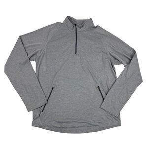 GSX by Gander Mountain Gray 1/4 Zip Pullover Shirt Long Sleeve Sz M Poly Stretch